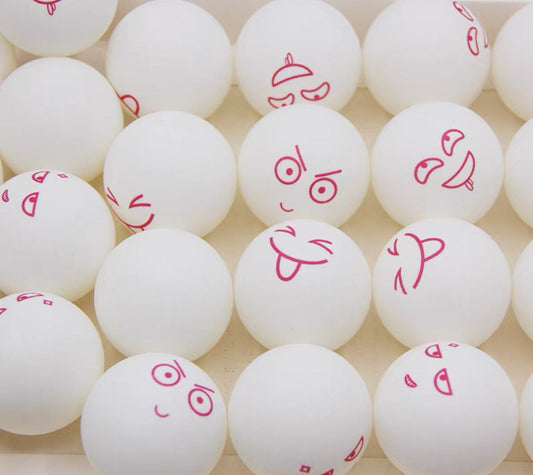 Emoji Face Table Tennis Balls – Custom Logo & Bulk Training Ping Pong Balls